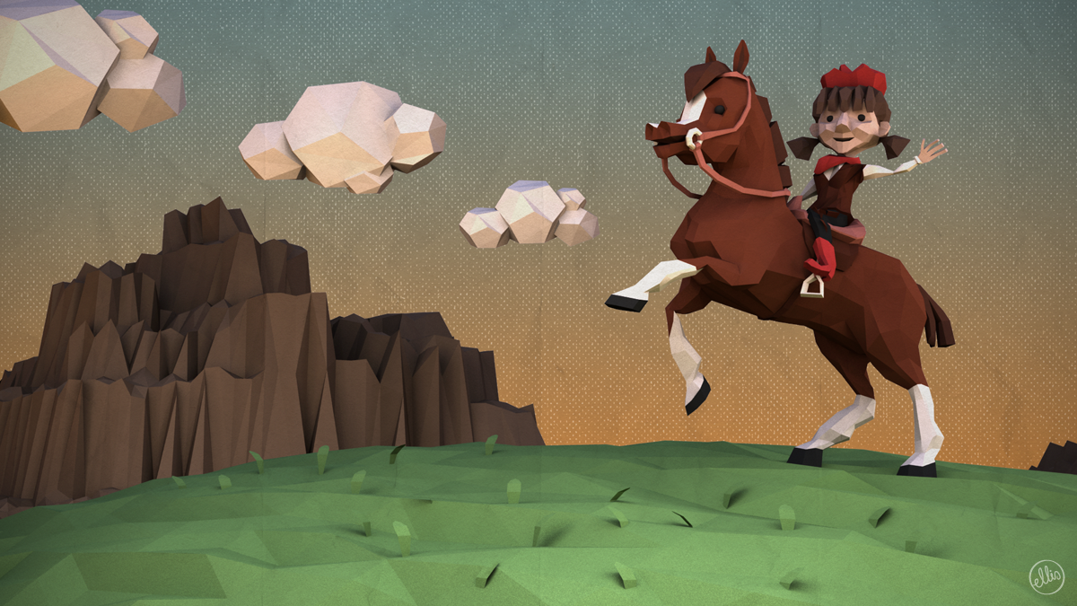 Low Poly Cowgirl 